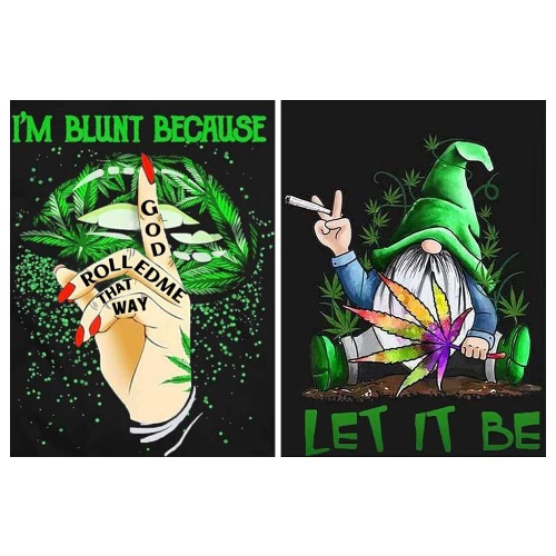 LWZAYS 5d Diamond Painting,Diamond Art Kits 2 Pack Crystal Rhinestone Gem Art Paint with Diamonds for Adults,Arts and Crafts for Home Wall Decor(Let It Be I am Blunt:11.8x15.8 inch)