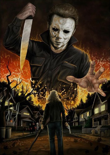 Diamond Painting Kits for Adults Kids, 5D DIY Diamond Art Kits Halloween Killer Full Drill Diamond Dotz for Gift Wall Decor Gem Arts 12x16 inch - Halloween-A