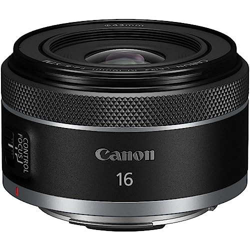 Canon Objektiv RF 16mm F2.8 STM Ultra Weitwinkel-Objektiv für EOS R Serie (Festbrennweite, Leiser STM-Autofokusmotor, hohe Lichtstärke, 165g), schwarz - Single