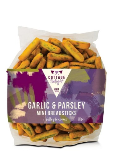 Cottage Delight Garlic Parsley Mini Breadsticks, 200 gm
