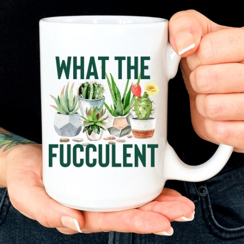 What The Fucculent White Mug - White / One Size