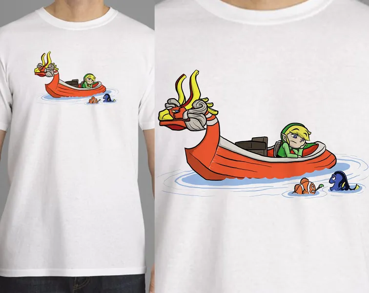 Zelda / Finding Nemo T-Shirt - &quot;Hoy There, Mr. Grumpy Gills!&quot;