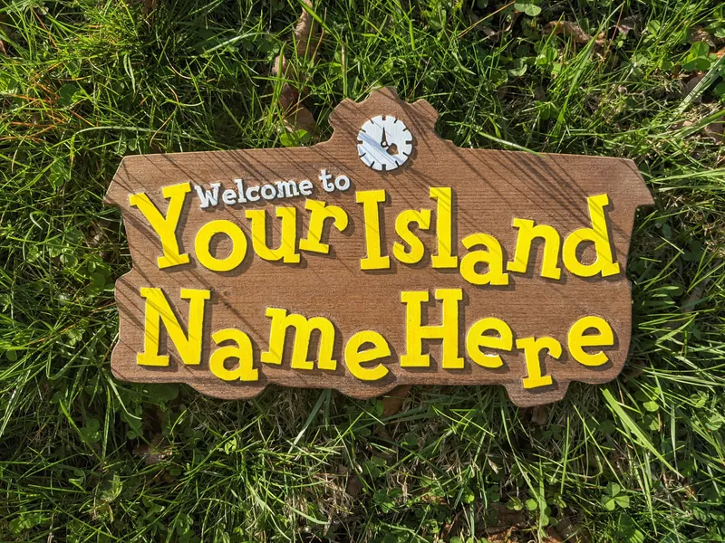 Welcome to My Island Sign