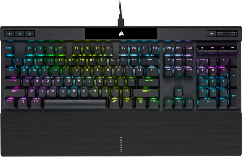 CORSAIR K70 RGB PRO Mechanical Gaming Keyboard (Cherry MX Red Switches: Linear & Fast, 8,000Hz Hyper-Polling, Durable PBT Double-Shot Keycaps, Magnetic Soft-Touch Palm Rest) Black, CH-9109410-NA