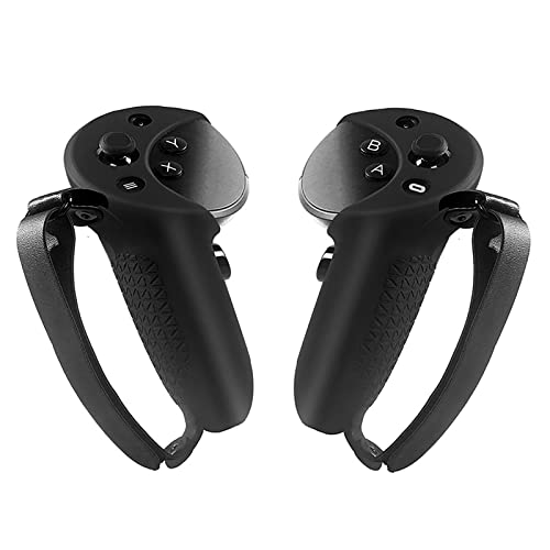 LICHIFIT Maniglia Grip Cover Silicone Protettivo Pelle per Meta Quest Pro VR Game Handle Accessori di Ricambio Maniche con Cinturino Regolabile - Bianco,Nero