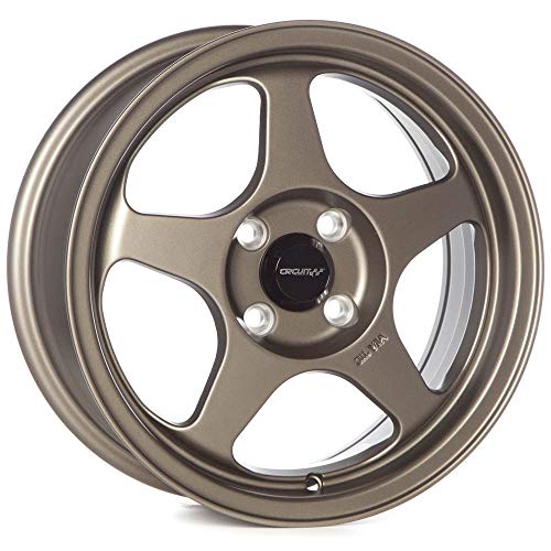 Circuit Performance CP22 15×6.5 Flat Bronze 4×100 [+35mm] Wheels Spoon Style Rims compatible with Honda Civic, Acura Integra, Mazda Miata