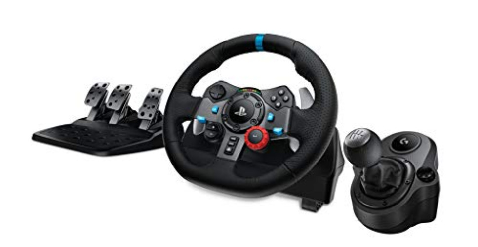 Logitech G29 Driving Force Racing Wheel + Floor Pedals + G Driving Force Shifter Bundle - PS5/PS4/PC - PS5, PS4, PC/Mac - Wheel + Shifter