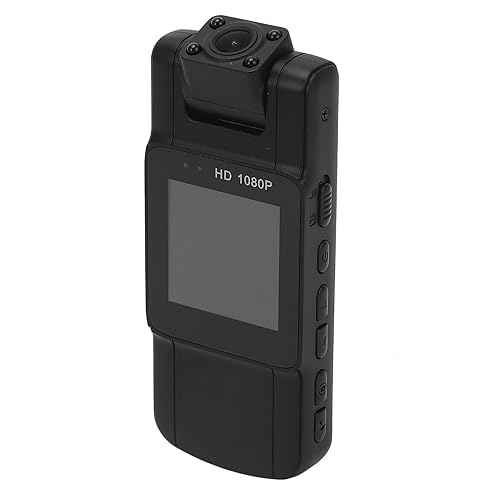 128GB Body Camera Video Recorder, 1000mAh USB Rotatable Mini Camera Camcorder Spy Camera with Night Vision, Wearable Police Body Cam for Sports, Law Enforcement, Security Guard