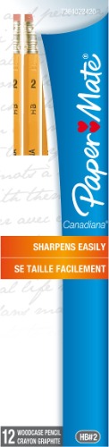 Paper Mate Canadiana Pencil, Classic Wood Pencil № 2, Box of 12, HB (7364022420) - 12 Count (Pack of 1)