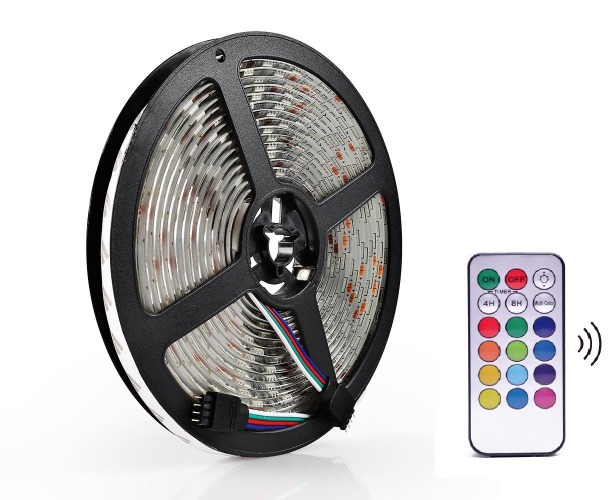 Multi Colored RGB LED Light Strip with Remote-  6 Foot, 10 Foot, 15 Foot, or 30 Foot - 30 Foot