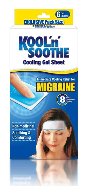 KOOL'n'Soothe Cooling Gel Sheet Migraine 6 Gel Sheets