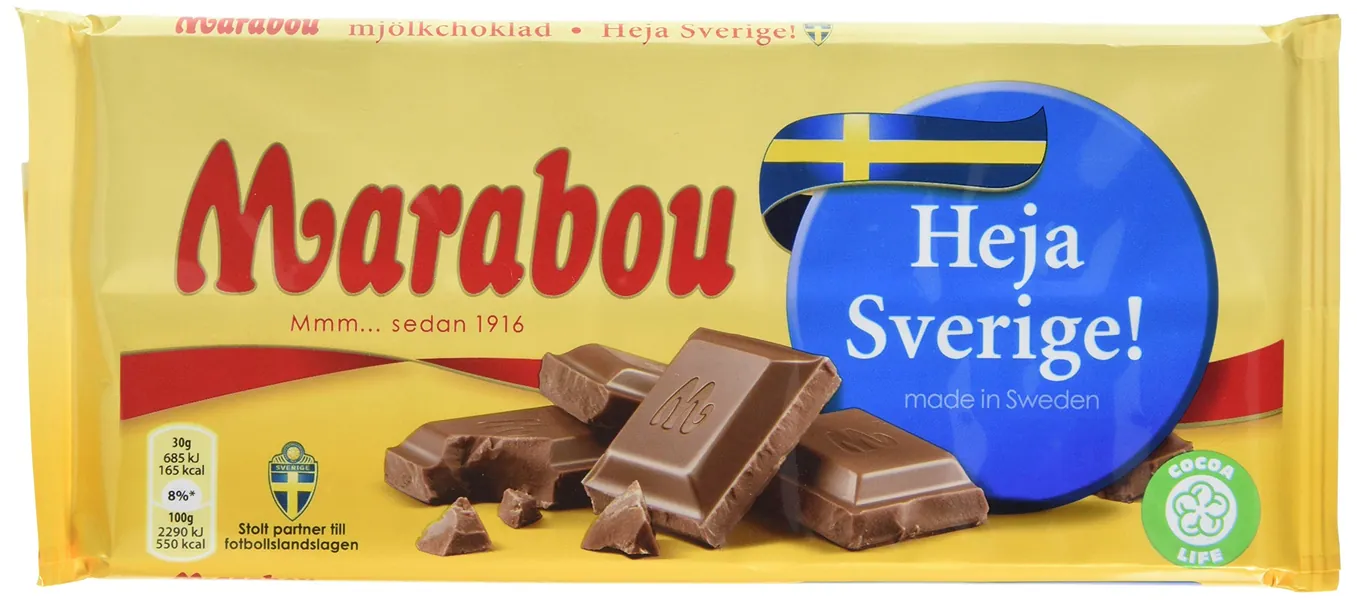 Marabou Mjolkchoklad Milk Chocolate, 200 g