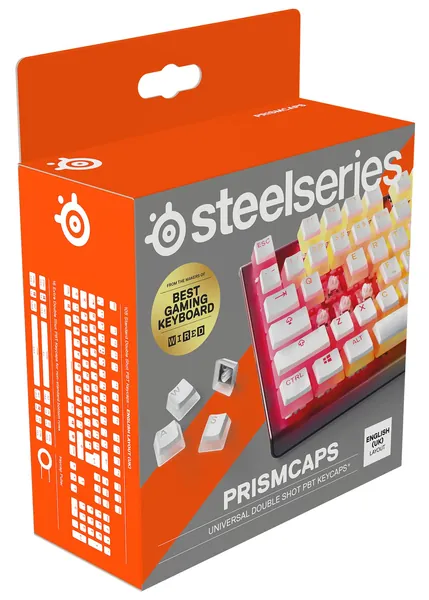 SteelSeries 60219 PrismCaps – MX Stems – White (UK Layout)