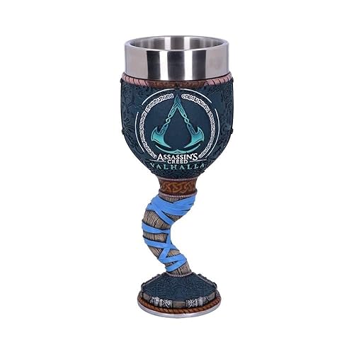 Nemesis Now Assassins Creed Valhalla Wikinger-Kelch, aus Kunstharz, mit Edelstahl, Mehrfarbig, 20,5 cm, B5336S0