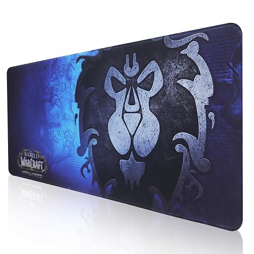 Extended Gaming Mouse Pad for World of Warcraft Alliance Large Mousepad, Rubber Mouse Mat for Gamer,Office & Home (Alliance)