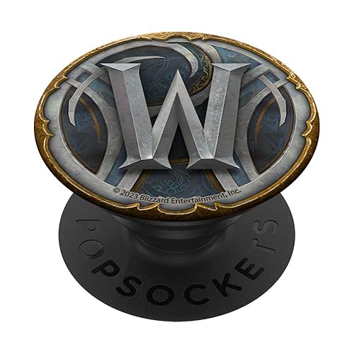 World of Warcraft Stylized W Logo Vintage PopSockets Standard PopGrip - Standard
