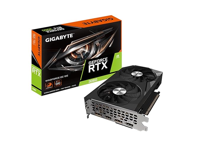 GIGABYTE GeForce RTX 3060 WINDFORCE OC 12G (rev. 2.0) Graphics Card, 2X WINDFORCE Fans, 12GB 192-bit GDDR6, GV-N3060WF2OC-12GD Rev2.0 Video Card - GeForce RTX 3060 WINDFORCE OC 12G (REV2.0)