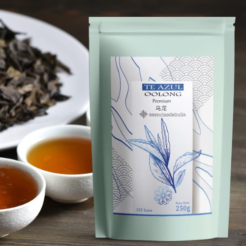 Té Oolong Premium 250g (125 tazas) | Esencias de India | - Te Azul Oolong Auténtico - Te Oolong - Te Oolong Azul - Te Azul Oolong - Te Azul - Oolong Tea - Te de Oolong - Te Azul Adelgazante