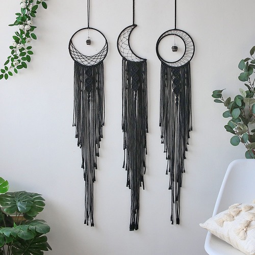 Black Sun Moon Dream Catchers - 3 piece