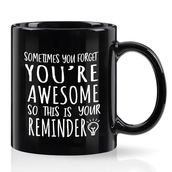 Cabtnca Sometimes You Forget You're Awesome mok, koffiemokken voor mannen, inspirerende cadeaus voor mannen vrouwen, inspirerende koffiemok, bedankje aanmoedigingsgeschenken, koffiemokken met