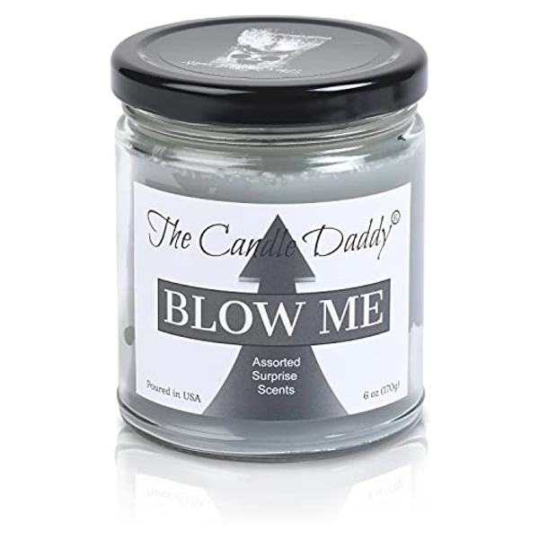 Blow Me- Funny 6 oz Jar Candle- Totally Random Scent of Our Choosing- Hand Poured in Indiana