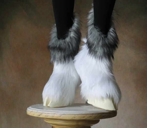 CLOVEN DEER HOOF SHOES. (Will fur them myself, cheaper that way! ;3)