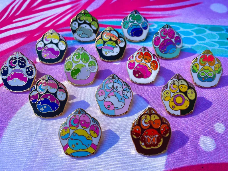 ADHD Paw Hard Enamel Pin