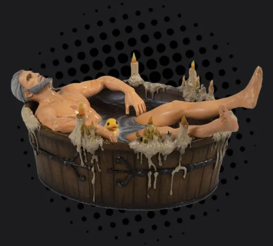 The Witcher 3: Wild Hunt - Geralt in the Bath 4” Statue