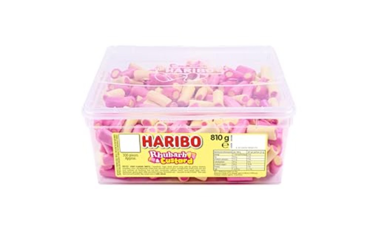 Haribo Rhubarb and Custard Sweets Tub, 810g - 810 g (Pack of 1) - Single