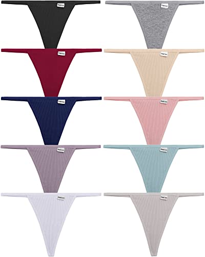 FINETOO 10 Pack G-String Thongs 