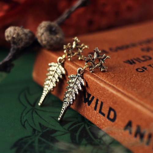 Willow Magick Fern Drop Earrings *Colour Select | Gold - Medium Fern