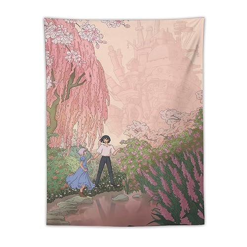 Classic Anime Movie Howl Moving Castle Tapestry Wall Tapestry Art Picture Print Modern Family Bedroom Decor Tapestries 30"x40" - style-11