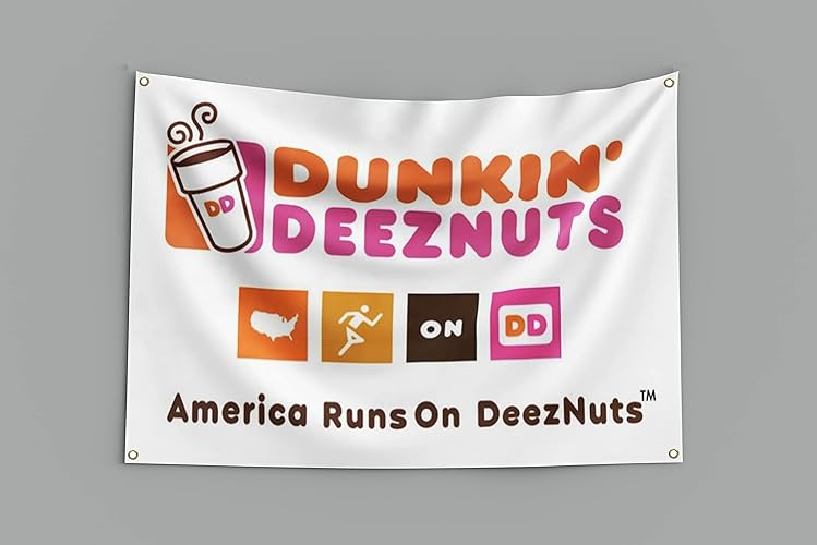 Yicmirtu Deeznuts Flags 3x5FT America Runs On Deeznuts Funny Coffee Flag Strong Polyester For Indoor & Outdoor Promotion Decorations Double-Stitched Edges and 4 Rust Proof Brass Grommets (3x5FT) - 3x5FT