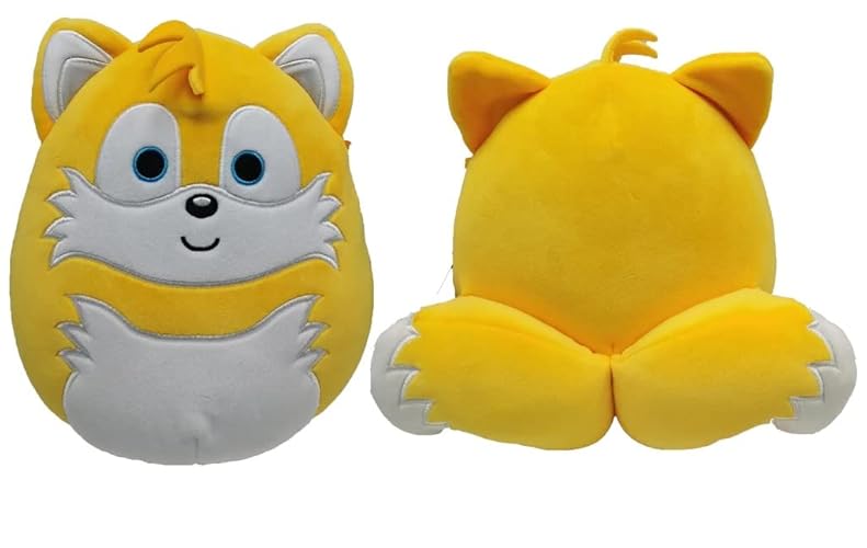 Squishmallow Kellytoy SEGA Sonic, Knuckles, Tails, Shadow Plush Toy (8 Sonic The Tails)