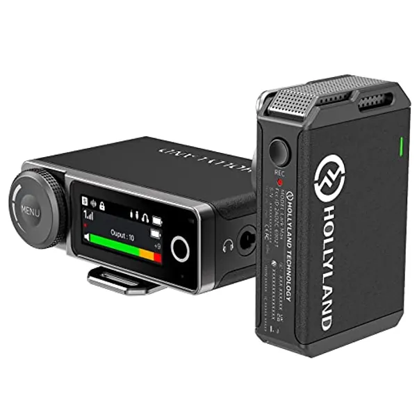 Hollyland Lark Max Wireless Lavalier Microphone System (1TX+1RX, No Charging Case), Professional ENC, Studio Quality Audio, Compatible with DSLR Camera, iPhone, Android, PC-Black