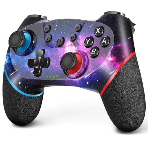 AceGamer Wireless Controller for Switch Pro, Custom Controller Compatible with Switch/Lite/OLED, with Gyro and Gravity Sensor/Dual Vibration/Turbo/Ergonomic Non-Slip! (Galaxy)
