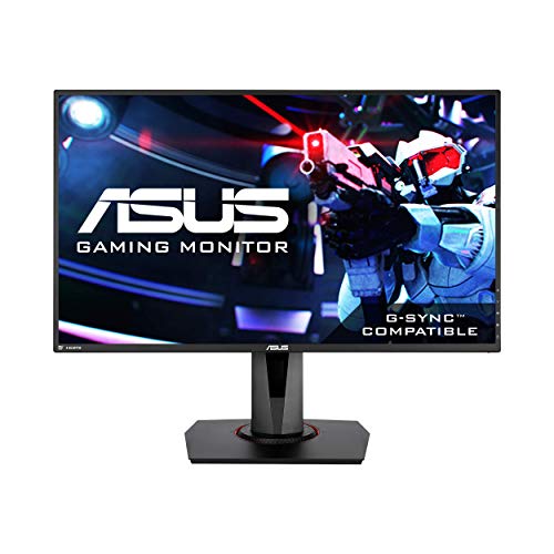 ASUS VG278Q 27" Full HD 1080P 144Hz 1ms Eye Care G-Sync Compatible Adaptive Sync Gaming Monitor with DP HDMI DVI, Black - 27" FHD 1ms 144Hz G-SYNC