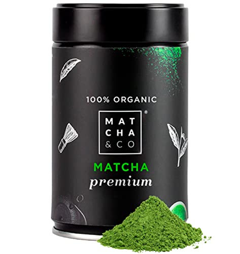 Matcha & CO 100% Organic Premium Matcha Powder (2.82 Ounce) [Premium Ceremonial Grade]. Organic Matcha Tea Powder from Japan. - 2.82 Ounce (Pack of 1)