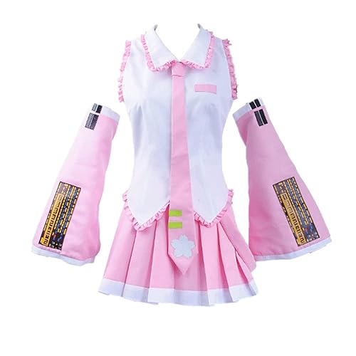 jrswai Womens Anime Cosplay snow Costume JK Sailor Dress High School Uniform Halloween Full Set - X-Small - Pink