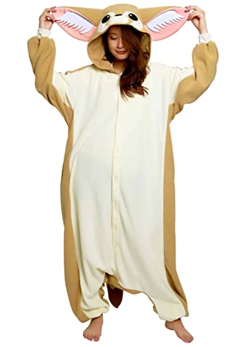 SAZAC Fennec Fox Kigurumi Halloween Costume Onesie - X-Large - Brown