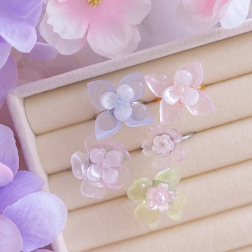 Garden Flower Rings - Sakura / Silver