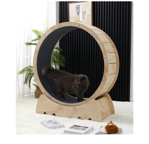 LCTTLLY Cat Exercise Wheel – Running, Spinning, and Scratching Fun, Cat Treadmill with Carpeted Runway, Kitty Cat Sport Toy, Great for Physical Activity and Reducing Boredom - 