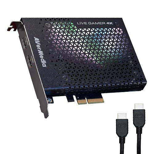 AVerMedia GC573 Live Gamer 4K Internal Capture Card: 4K60 HDR10 Streaming and Recording with Ultra-Low Latency for PS5, Xbox Series X/S, OBS, Twitch, YouTube, Windows 11 - TAA/NDAA Compliant
