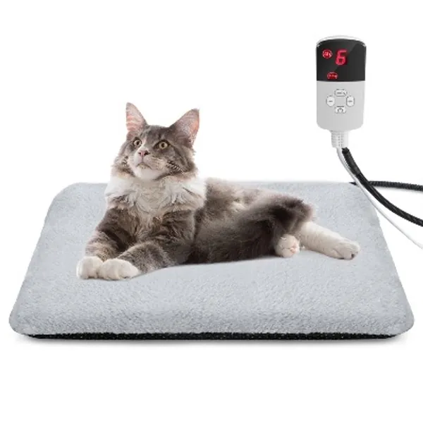 SHU UFANRO Pet Heating Pad, Waterproof Electric Heated Pet Pad for Dogs Cats with Washable Cover, Kitten Puppy Heating Pads Indoor for Whelping Box/Pregnant Dogs/Pet Bed/Pet House