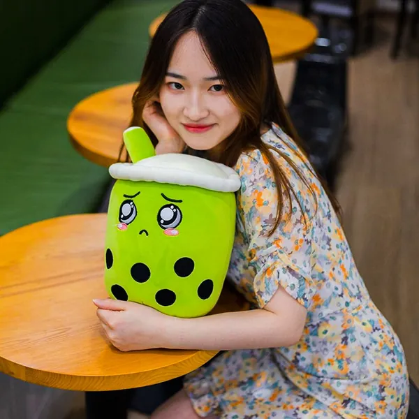 Taro and Matcha Boba Plushie by Subtle Asian Treats - Matcha / 28? / 70 cm
