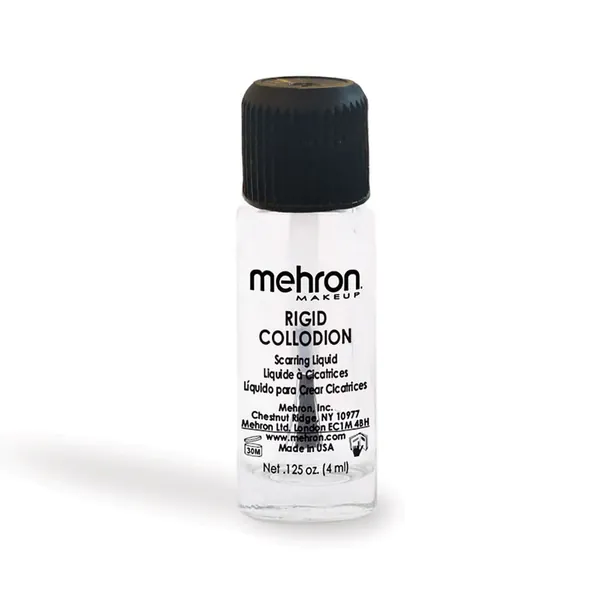 Mehron Makeup Rigid Collodion with Brush for Special Effects, Halloween, Movies (.125 oz)