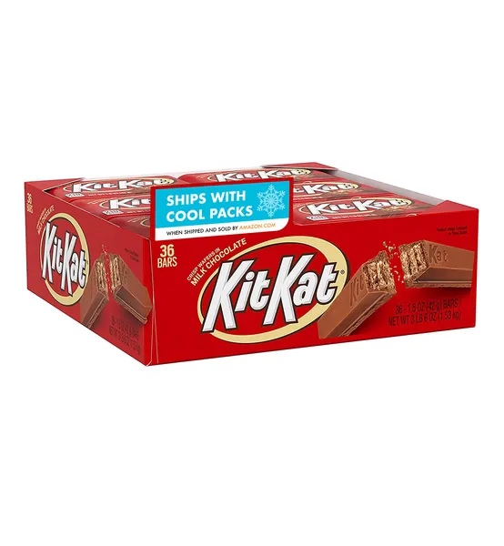 KIT KAT Milk Chocolate Wafer Candy, Bulk Individually Wrapped, 1.5 oz Bars (36 Count)