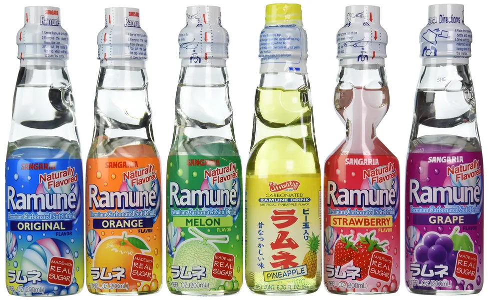 Ramune (Japanese Soda) 6.76 oz Assorted Flavors 6pk