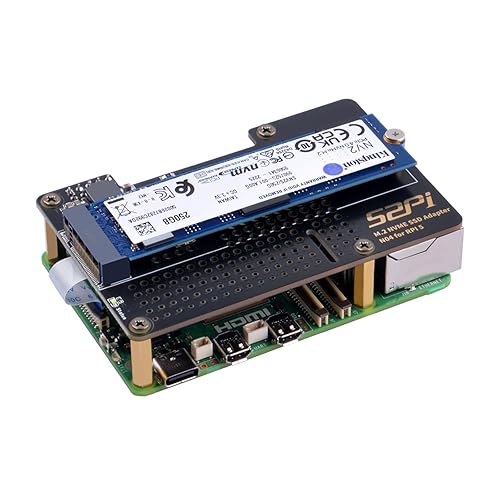 GeeekPi N04 M.2 NVMe to PCIe Adapter for Raspberry Pi 5, Support M.2 NVMe SSD 2230 2242 2260 2280