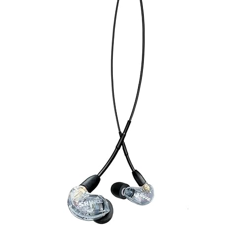 Shure AONIC 215 Wired Sound Isolating Earbuds, Clear Sound, Single Driver, Secure In-Ear Fit, Detachable Cable, Durable Quality, Compatible with Apple & Android Devices - Clear - Clear
